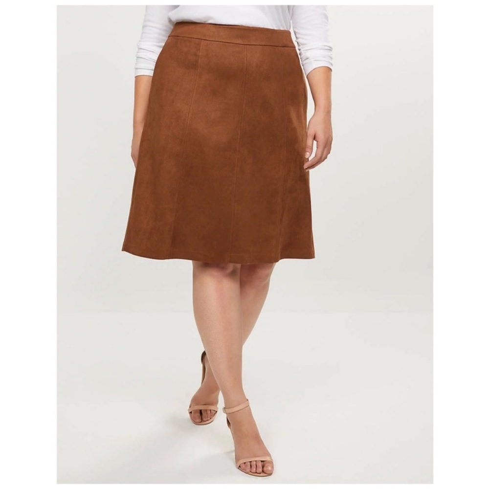 Lane Bryant Faux Suede A Line Skirt